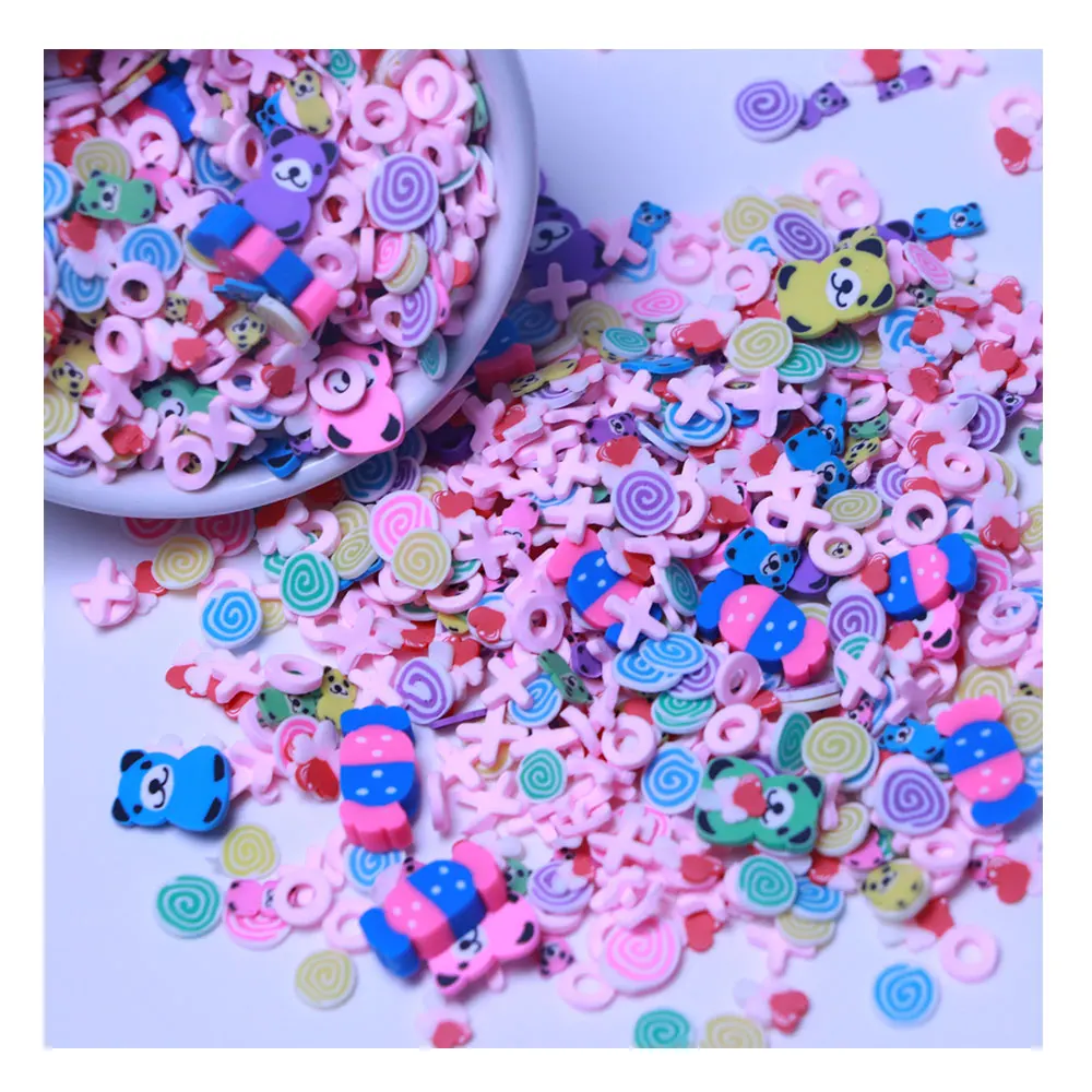 

500g/Lot Polymer Clay Dessert Candy Nail Art Slices Christmas Winter Hot Clay Sprinkles For Phone Case Holiday