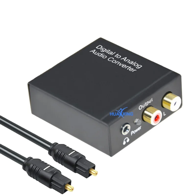 

Digital Spdif Optical Coax To Analog Rca R/l Dts2.1/5.1 Audio Converter Decoder, Black