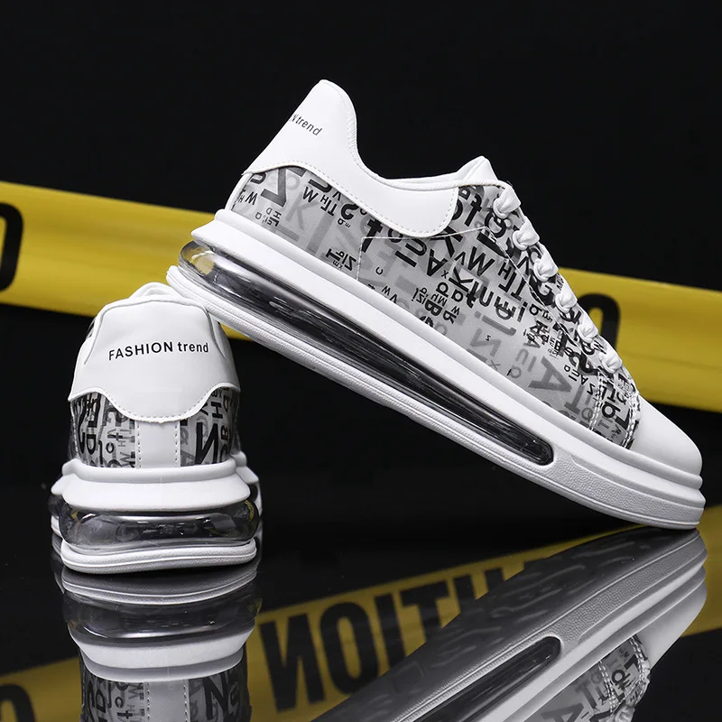 

sh11554a New Designer Men Casual Shoes Letter Print Pu Leather Winter Autumn Popular Trend Cool Sneakers For Men