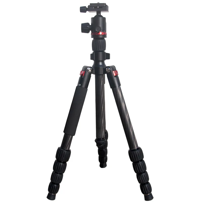 

Wholesale Professional Carbon Fiber Camera Tripod With Center Shaft Tripod Mount, Black