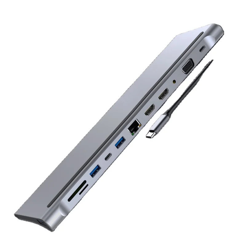 

12 In 1 Wholesale Hub 12in1 4k*2k Aluminum Shell High Speed Usb Compatible With 1080p 720p Plug And Ply/, Support oem