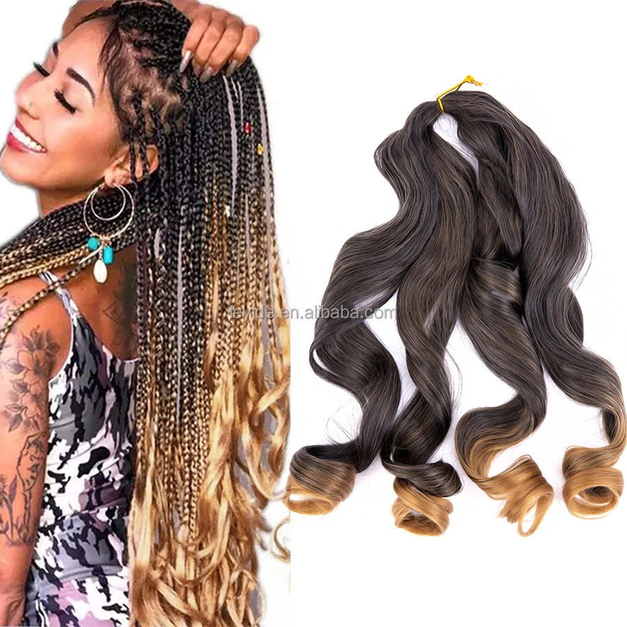 

AlIiLeader 150g Loose Wave Crochet Hair Spiral Curl Hair Extensions French Curls Synthetic Wave Braiding Hair For Black Women, #1b, #4, #27, #30, #33, #t27, #t30,#tbug.