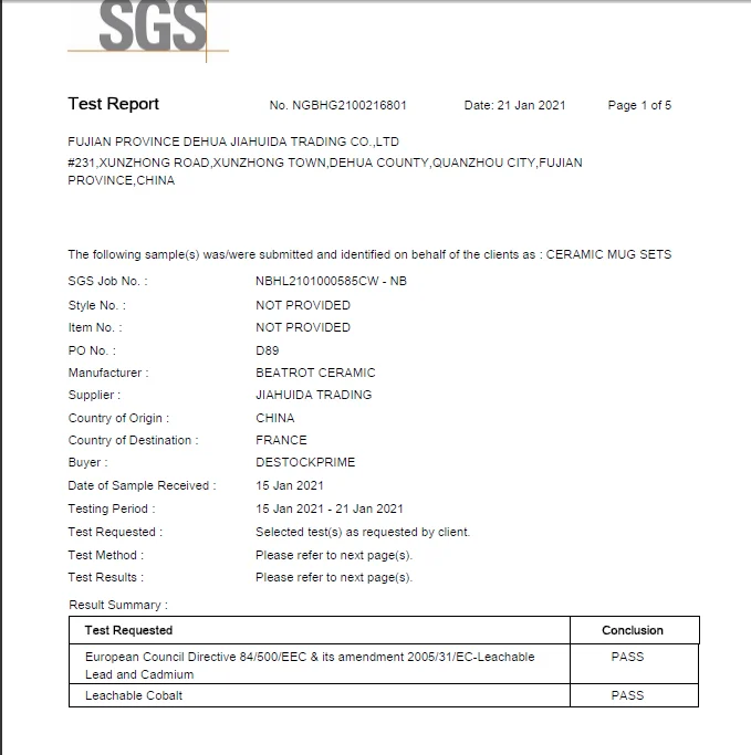 EU Inspection Report