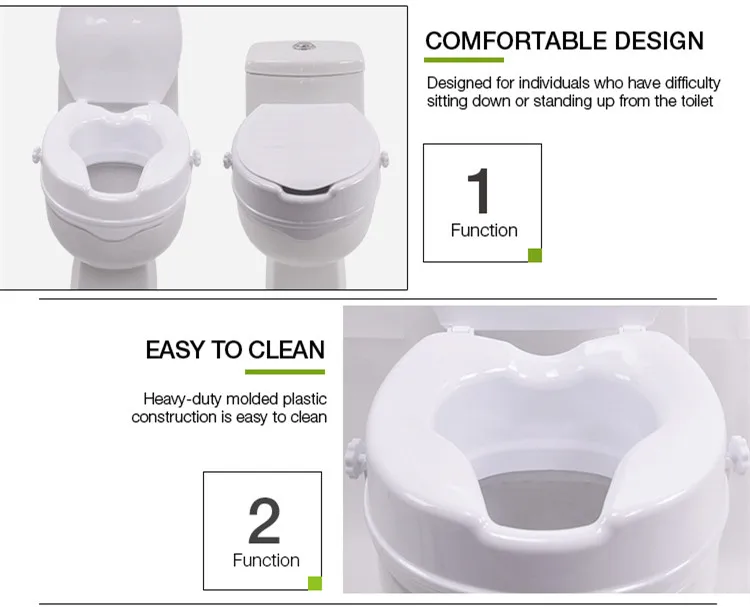 Sc7060d2,Raised Toilet Seat With Lid,2'',4'' & 6'' Available,Elevated