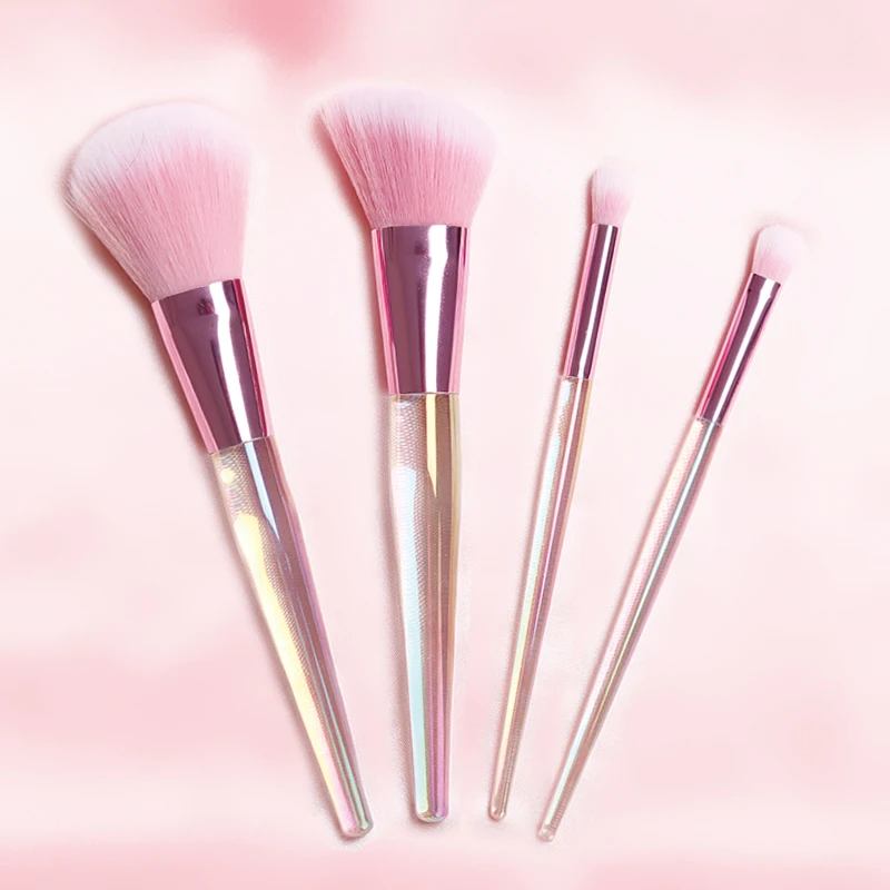 

New design custom logo makeup brush set with great price, Pink