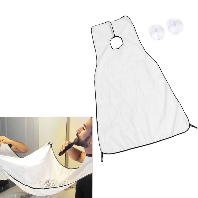 

Man Bathroom Apron Male Beard Apron Razor Holder Hair Shave Beard Catcher Waterproof Floral Cloth Household Cleaning Protector