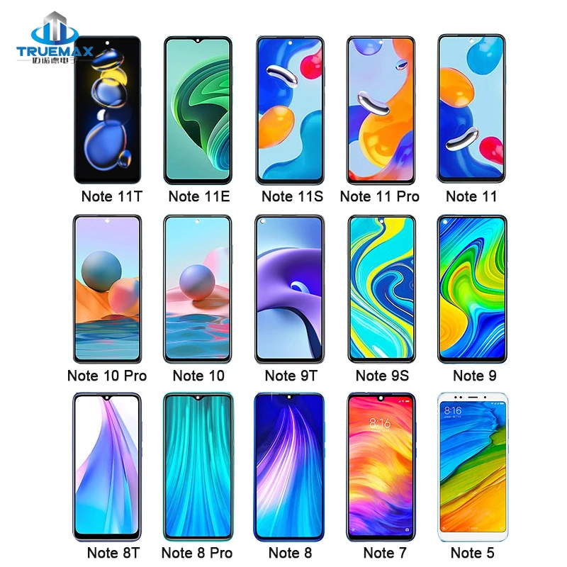 

for Xiaomi Redmi Note 5 6 7 7s 8 8T 2021 9 9S 9T Max 5g 10 10S 10T Lite 11 Pro 11S 11T 11Se 11E 12 Lcd Display Screen Panel