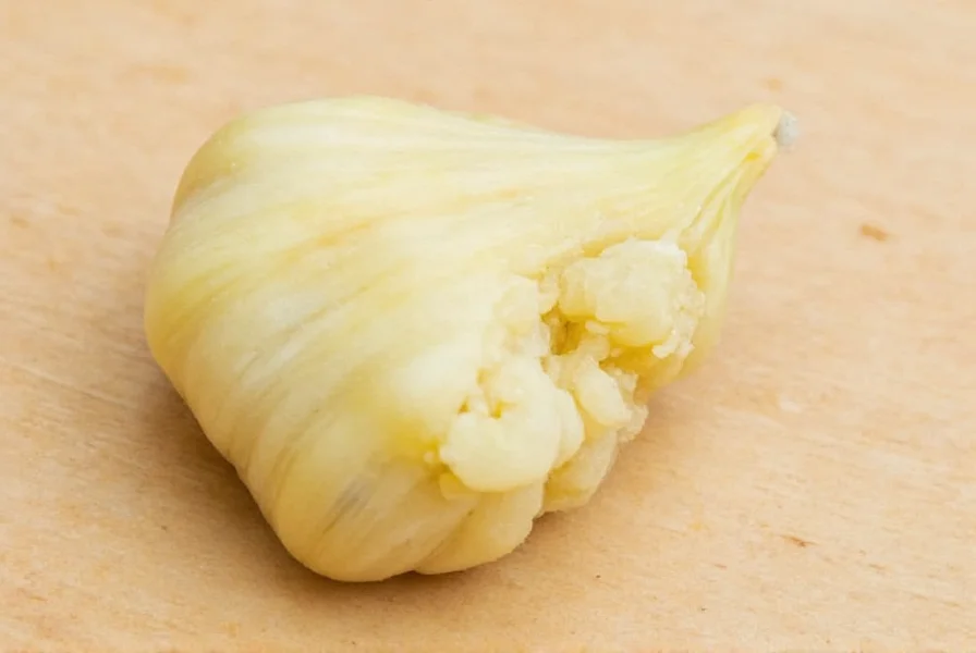 Step-by-step visual guide showing how to properly mince a garlic clove to achieve standard measurement