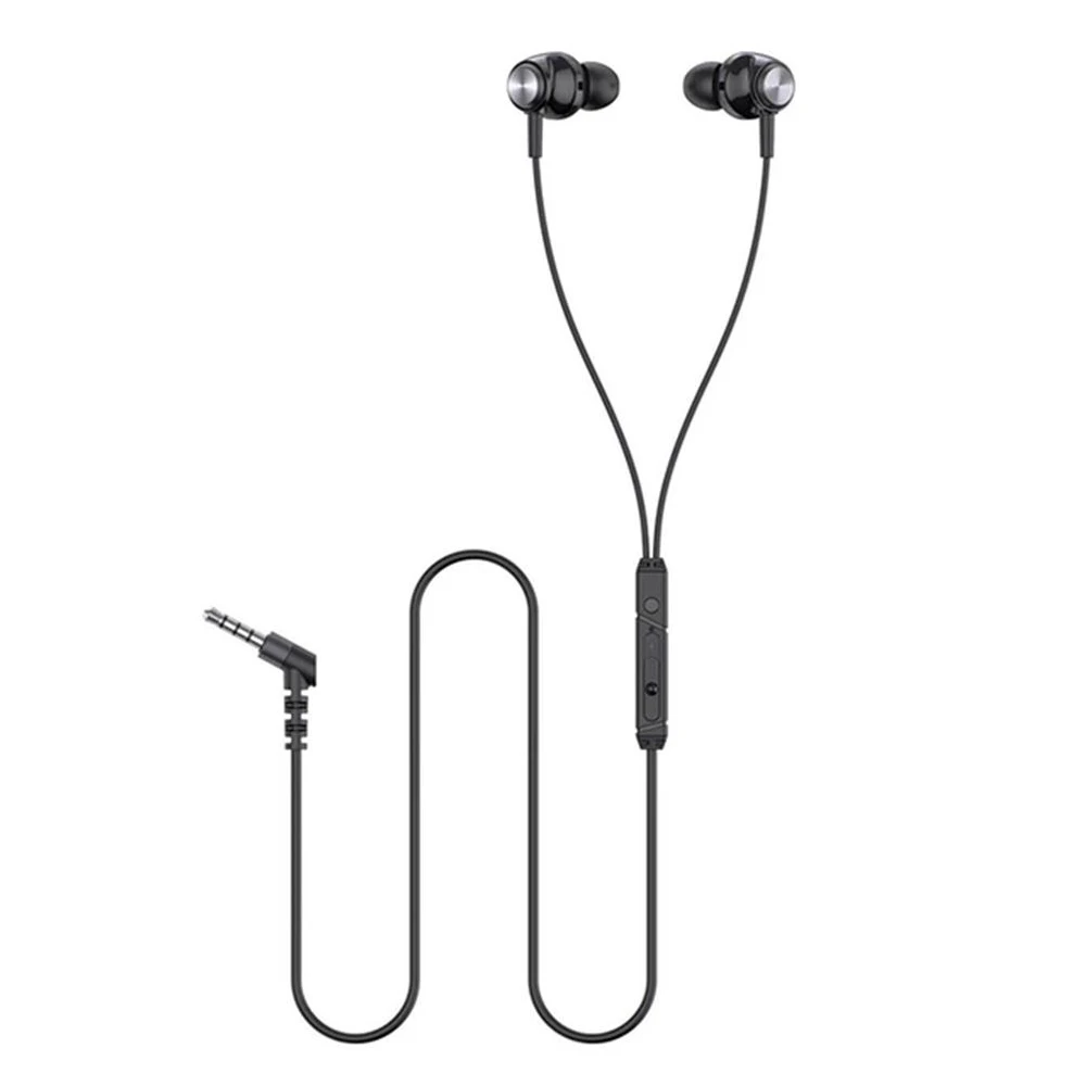 

Lenovo QF320 3.5mm Wired headset with Mic Music Earphone Smart Phone Earbuds In-line Control Headphone with Mic, Black color