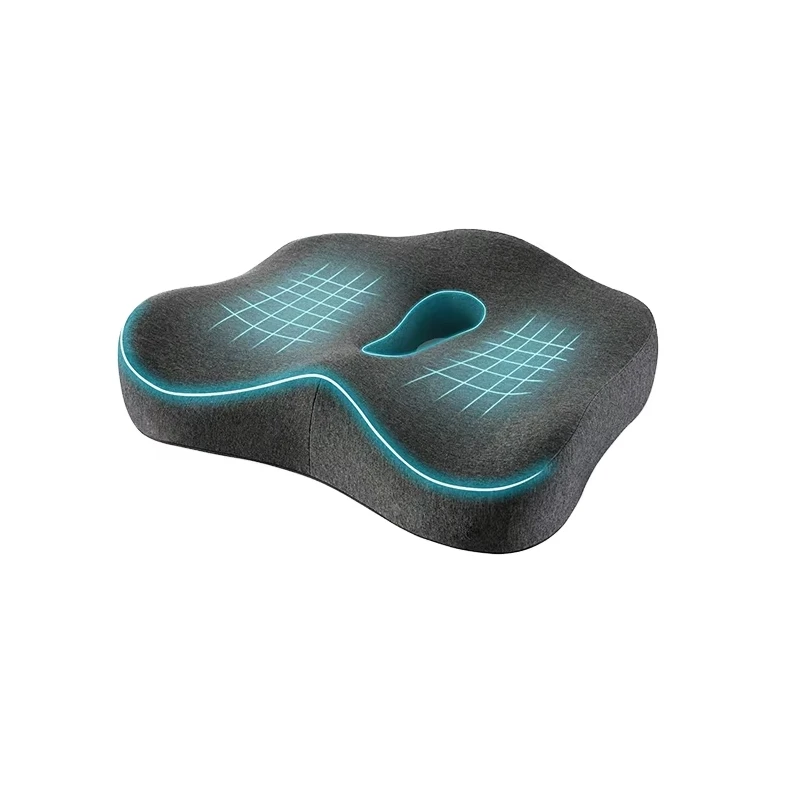 Custom Logo Comfort Breathable Non Slip Orthopedic Memory Foam Seat Cushion for Tailbone Pain Office Chair Car