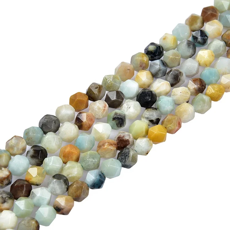

Factory Price Multi Color Amazonite Beads Stock Faceted Gemstones Natural Amazonite Stone, 100% natural color
