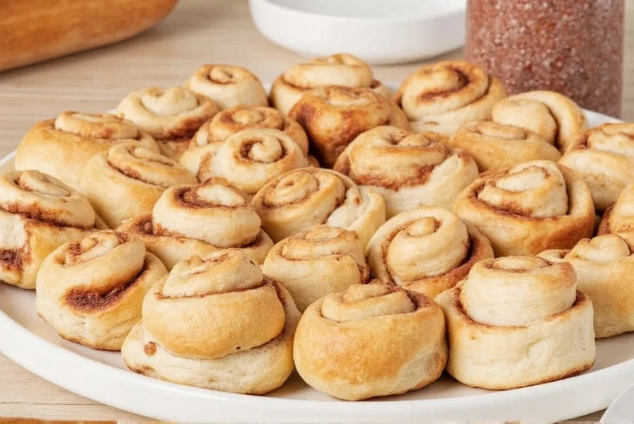 Step-by-step photos of homemade cinnamon roll preparation showing dough mixing, rolling, cutting, and baking stages