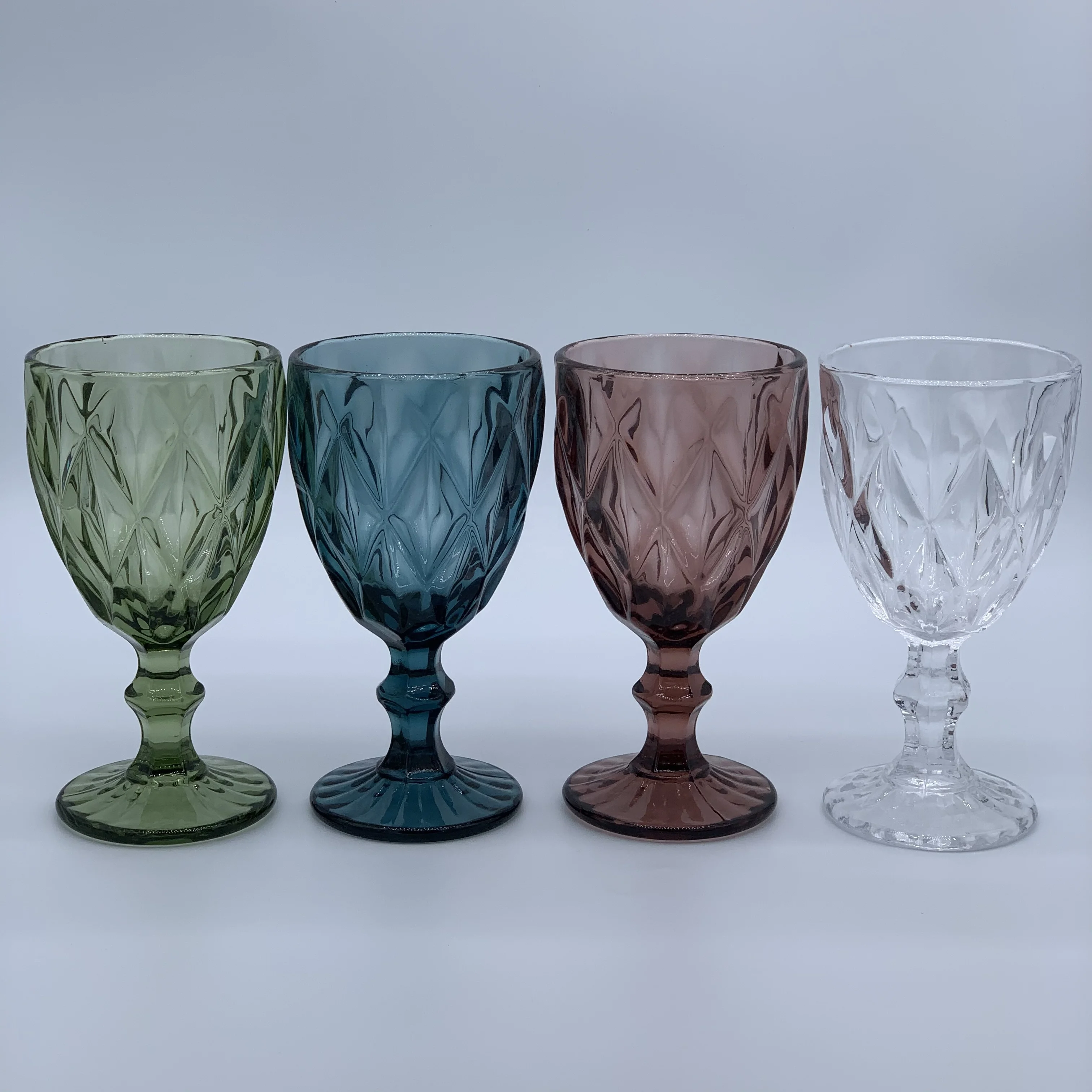 

Color glassware kitchenwear tumbler cups colored diamond drinking cup wine glass