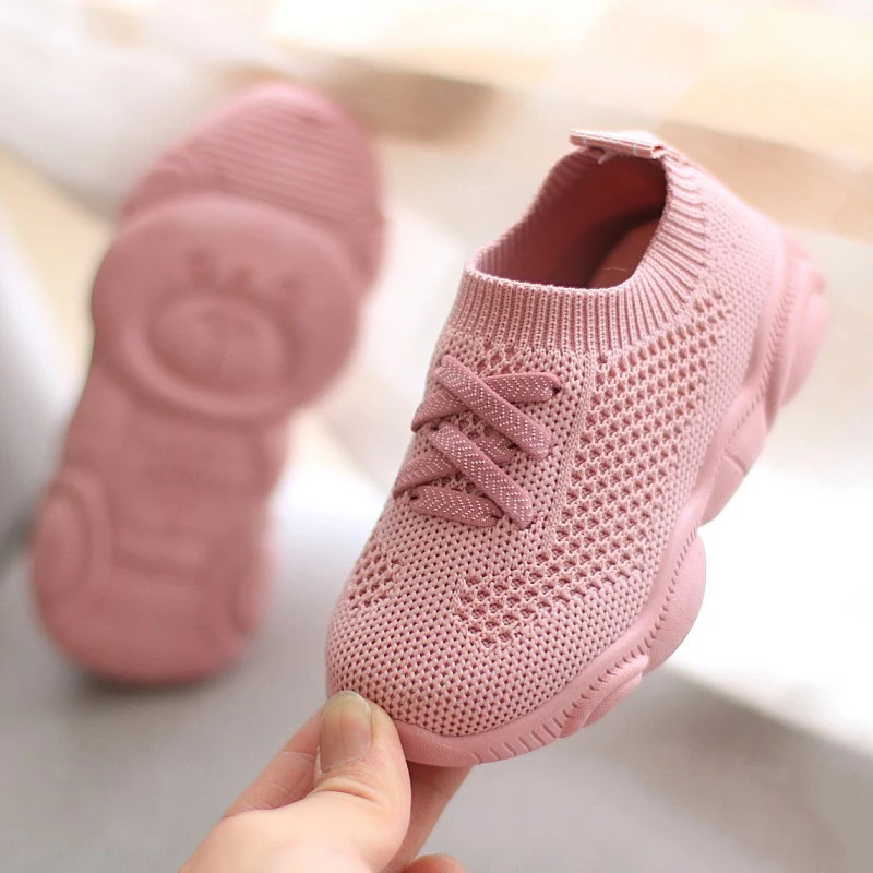 

Wholesale Fashion Latest Knitted Breathable Kids Shoes Sneakers Boys Girls Children Casual Shoes