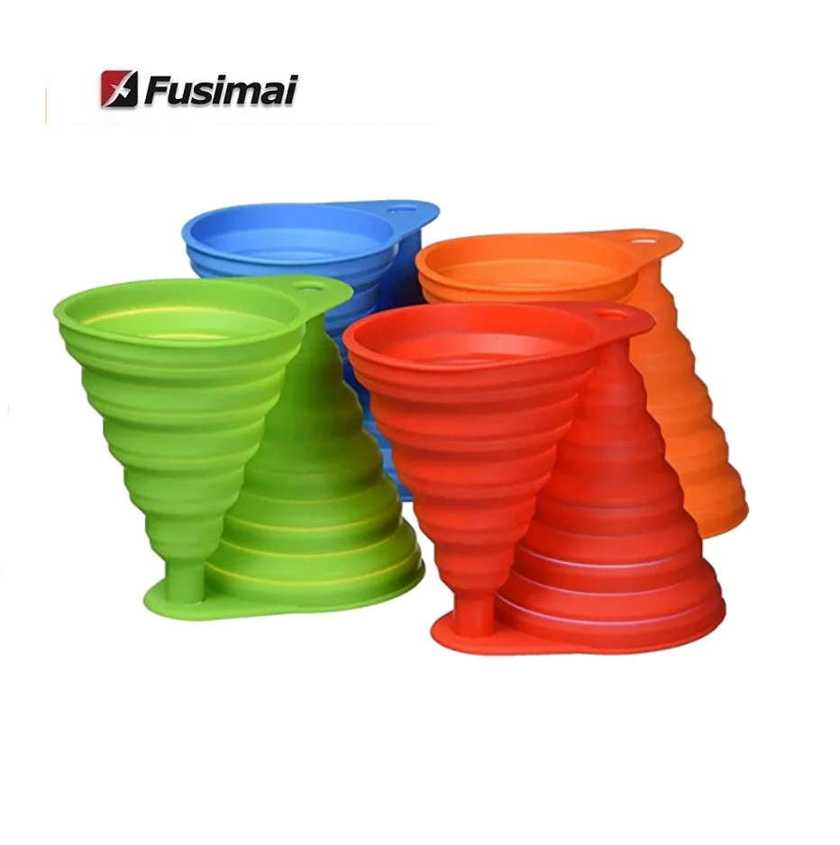 

Fusimai Mini Funnel Telescopic Long Neck Liquid Dispenser Silicone Collapsible Silicone Foldable Funne