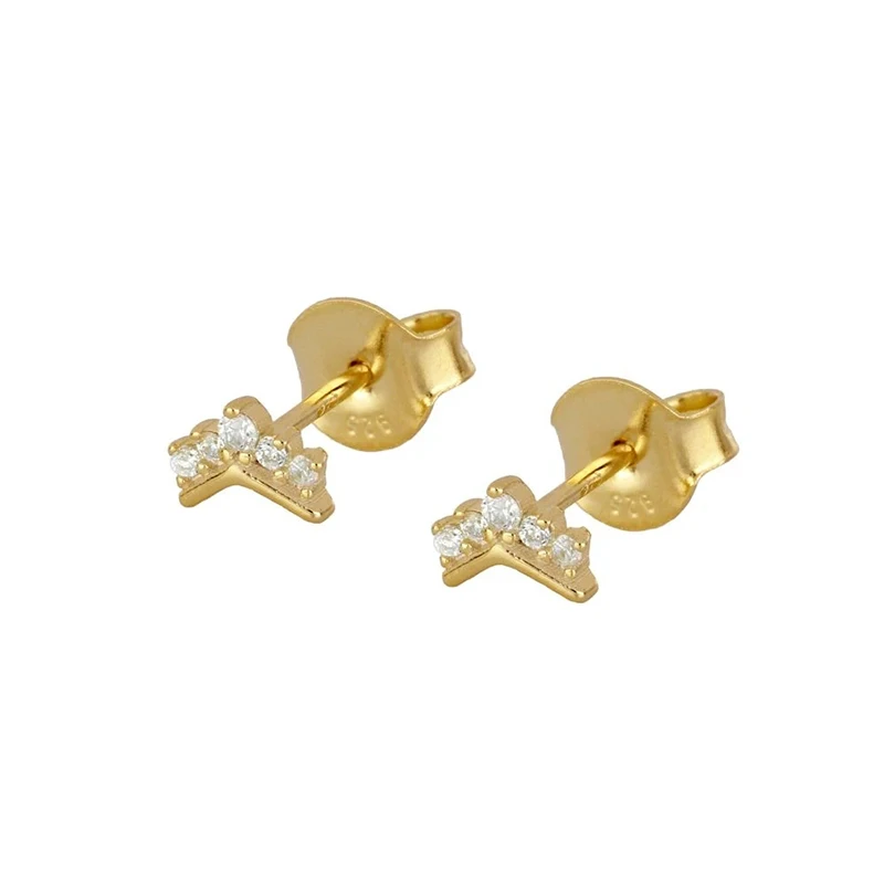 

S925 sterling silver ins simple geometric diamond elegant women earrings