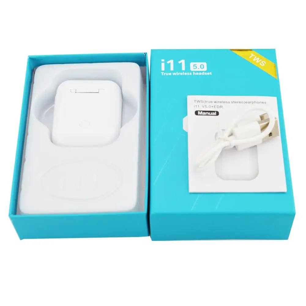 

ShenZhen Factory Cheap Price TWS I11 Wireless Bluetooth Earbuds True Stereo I11 BT Headset With Charging Case, White