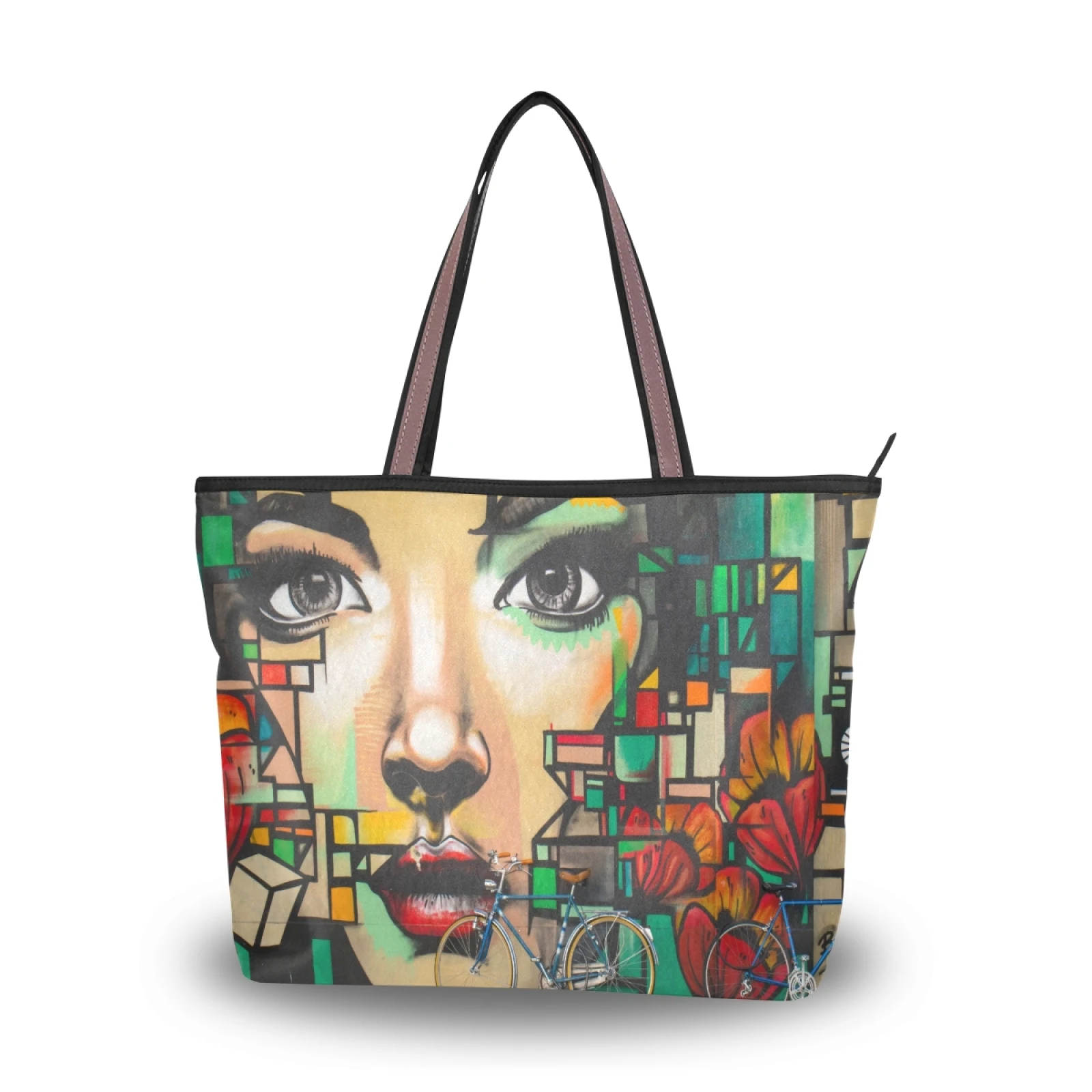 

DIY Custom Graffiti Designer Bags Shoulder Tote Daily Casual Purses Handbag for Women