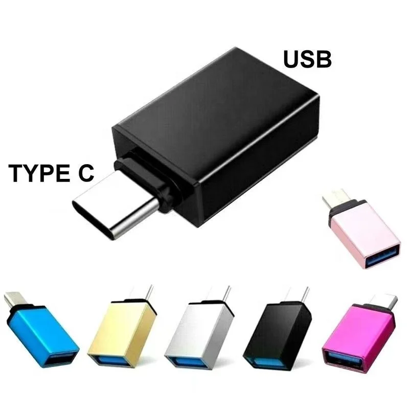 

Android USB adapter 3.1 USB Type C Male to USB 3.0 A Cable Adapter Female Connector Otg Adapter for Macbook, "black blue yellow silver rose red pink"