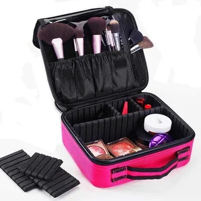 

Portable Make up Case Travel Cosmetic Bag glitter cosmetic bag, Customed