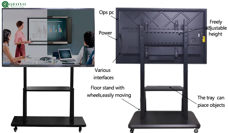 Multimedia ops promethean android windows system all in one barebone case gaming pc touch screen interactive whiteboard