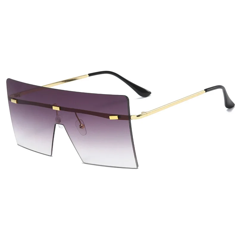 

Oversized Rimless Sunglasses Fashion Women Metal Gradient Sun glasses Luxury Lady Sunglass Eyewear UV400 Shades gafas de sol, Brown,pink,blue,yellow