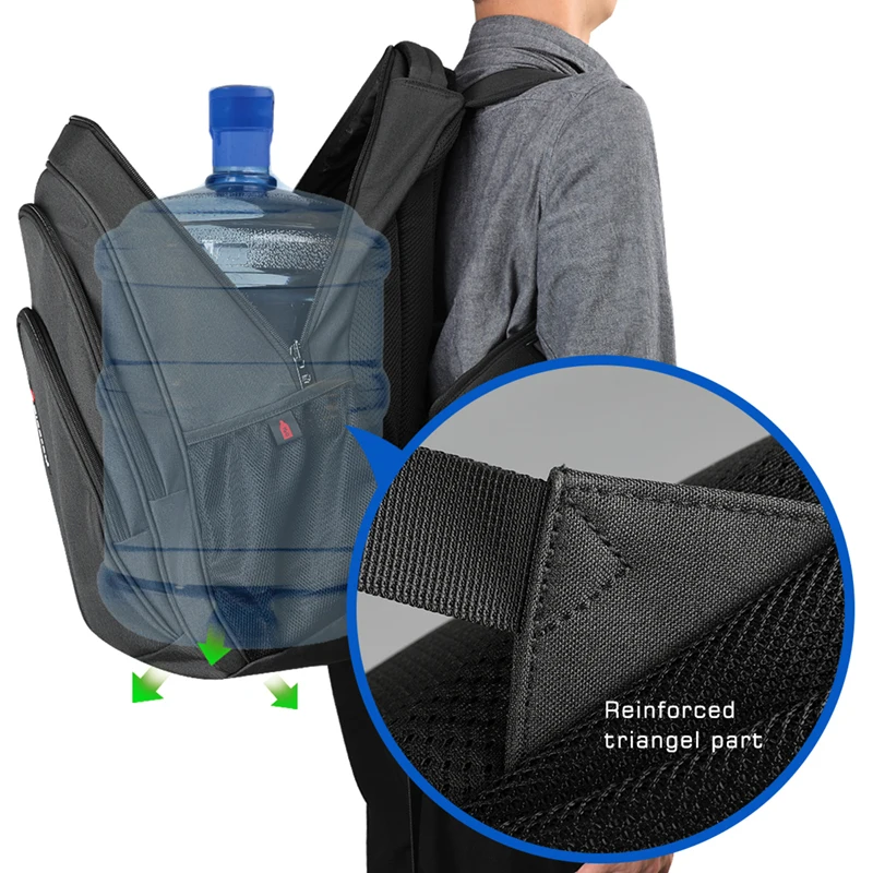 

Tigernu T-B3893 15.6 Inch usb durable business school laptop backpack travel anti theft waterproof laptop backpack bag men