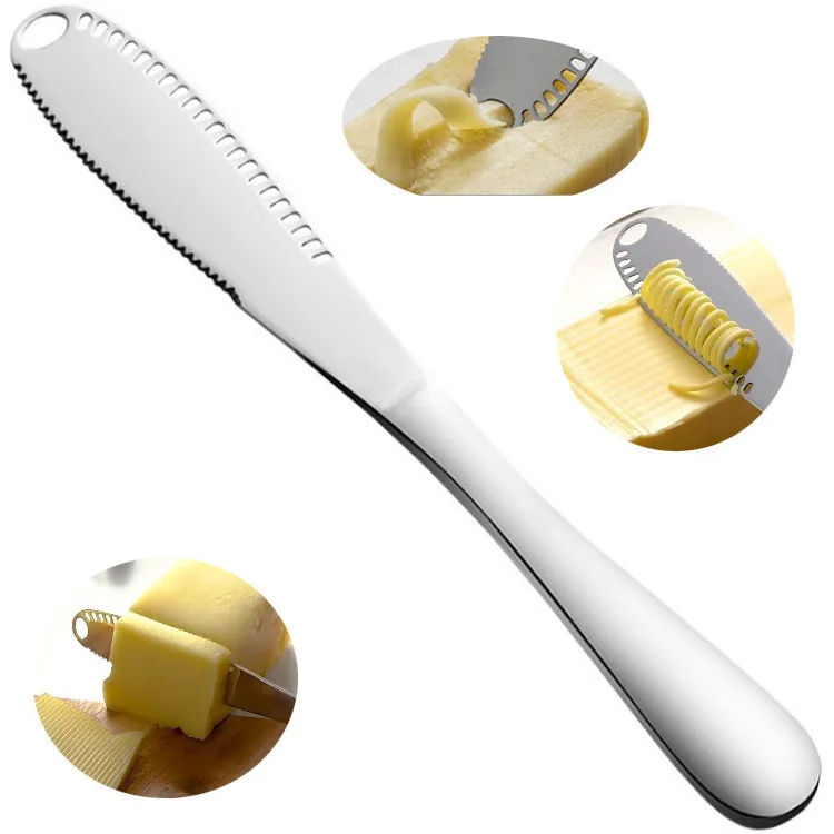 

Kitchen Tools butter knife spreader with holes stainless steel cheese Shaver knife easy spread butter Knife for cold butter