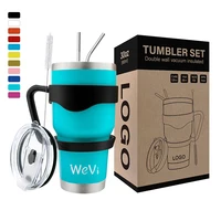 

WeVi 20 oz and 30oz double walled vacuum insulated stainless steel tumbler with straw wholesale
