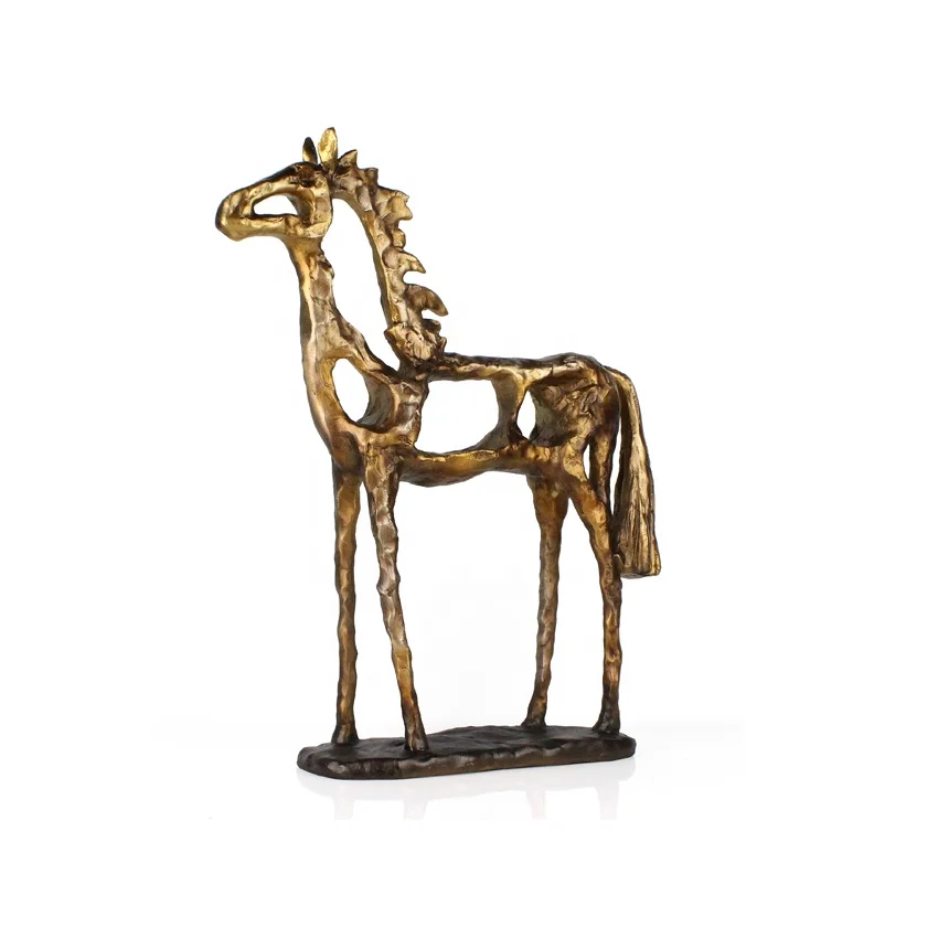 Wholesale resin animal  accessories artifacts hollow horse desk ornaments  for home decorations supplier