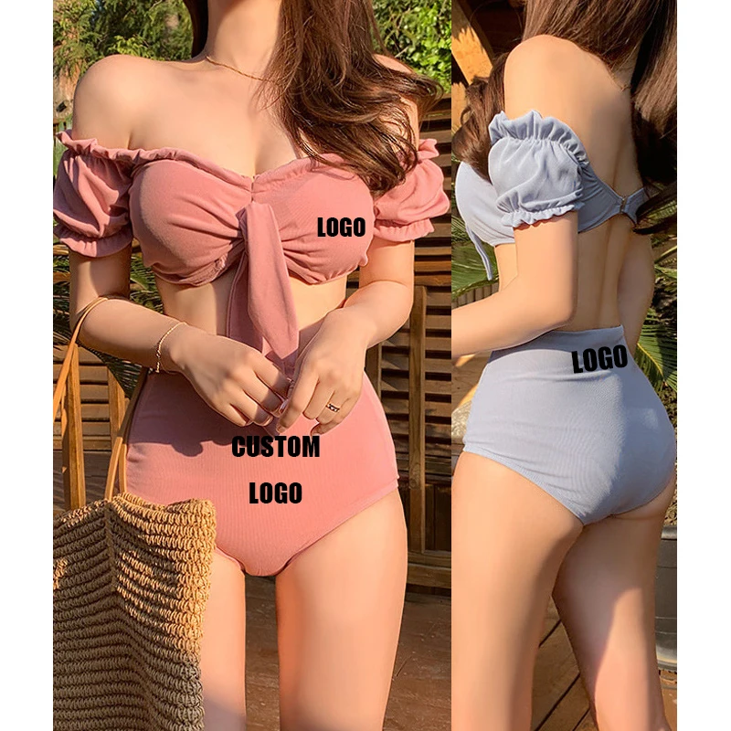 

Free shipping In Stock Sexy Swim Beach Women Bikini Scoop Neck Brazilian Bikini One Shoulder 18 Year Old Bikini Girls