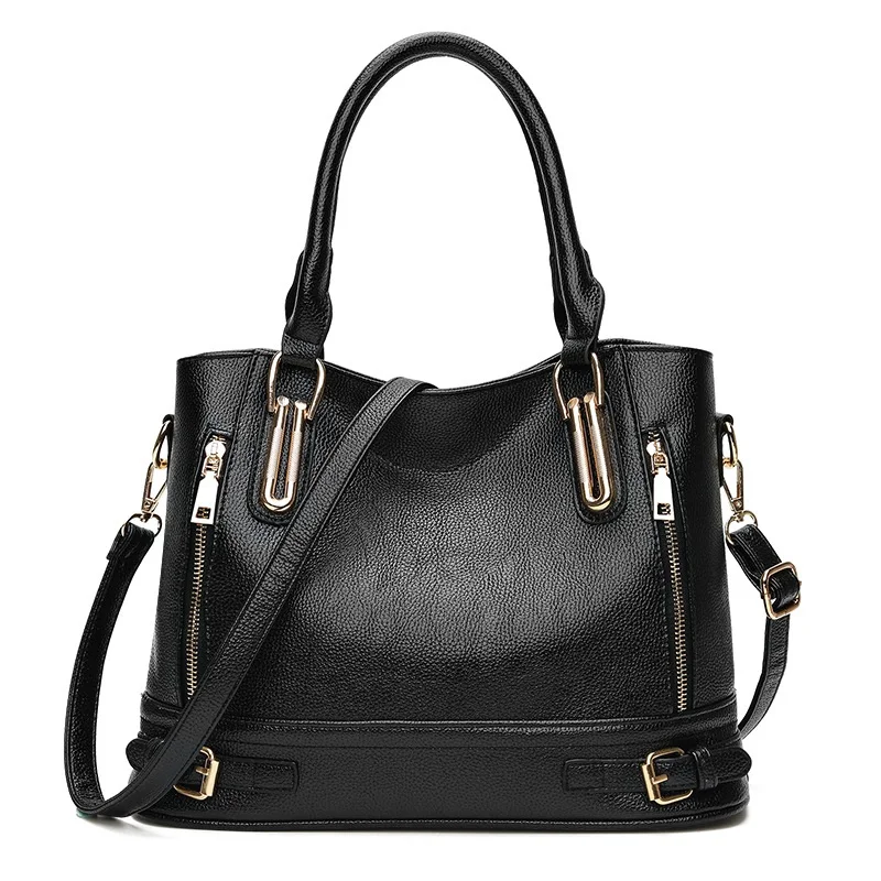 

Classic designer cross shoulder handbag purses for women Latest Style vintage brown Oil pu Leather Tote Bag