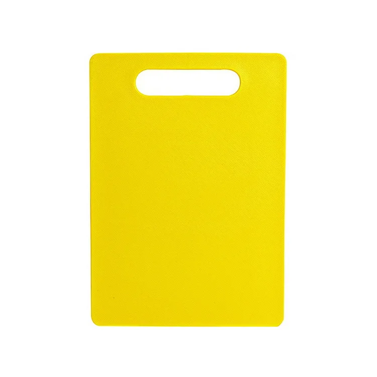 

Cheap Easy-Grip Handle Plastic Yellow Vegetable Salad Cutting Plastic Chopping Board Mats