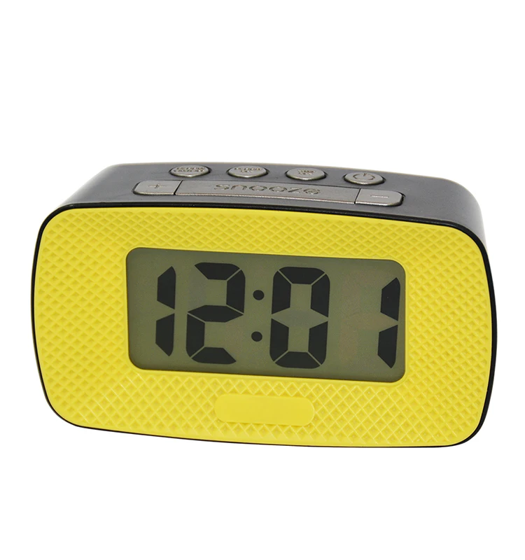 

Multifunctional LCD Display Digital Table Alarm Clock With MP3 Jacker 5 Minutes Snooze Ascending Alarm Sound Blue Backlight