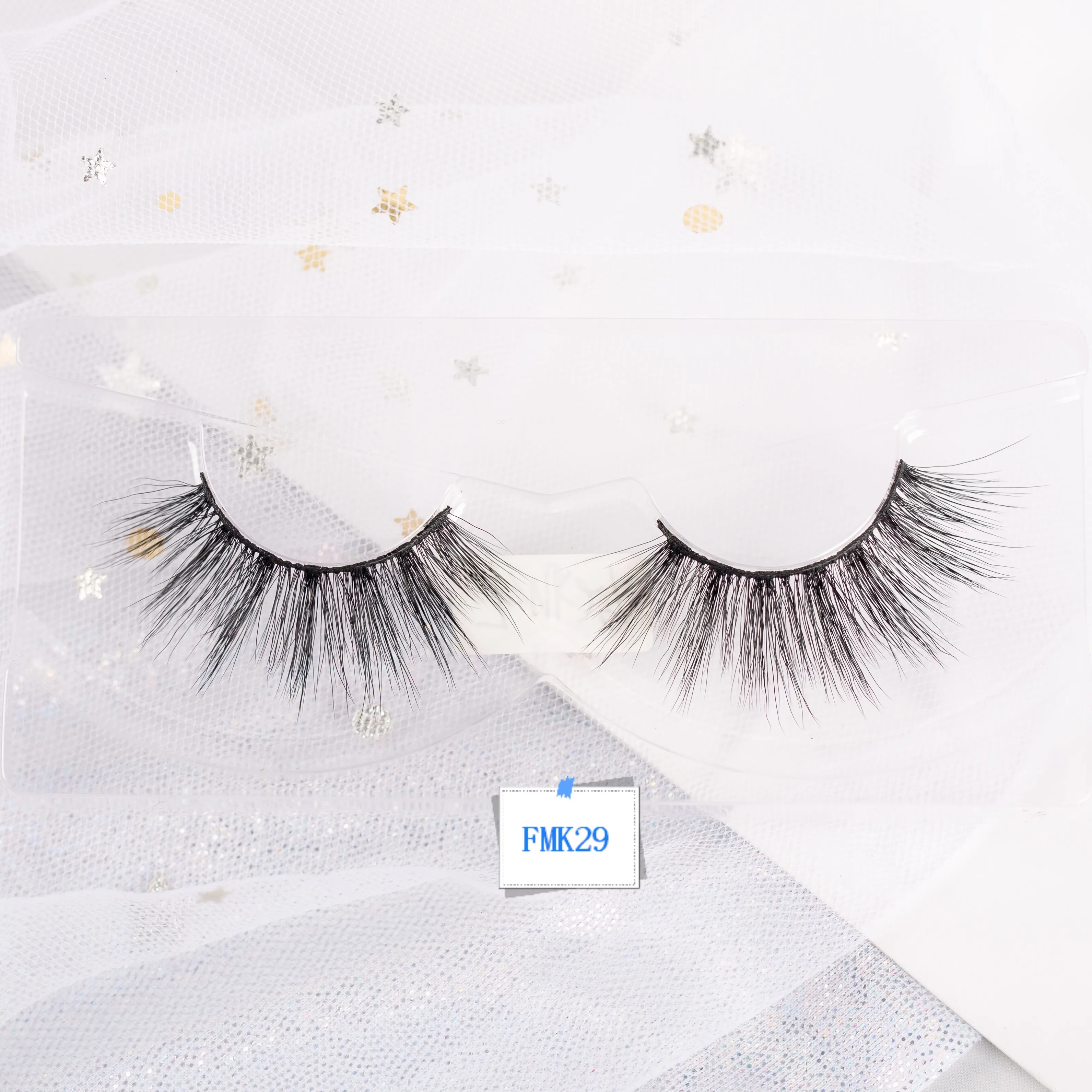 

BLBBE faux mink eyelashes and packaging, Natural black color