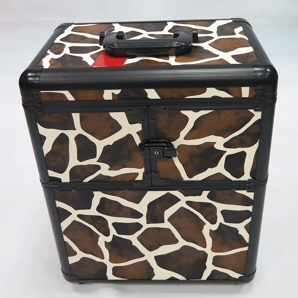 

professional cosmetic case travel makeup box vanity storage case with trolley