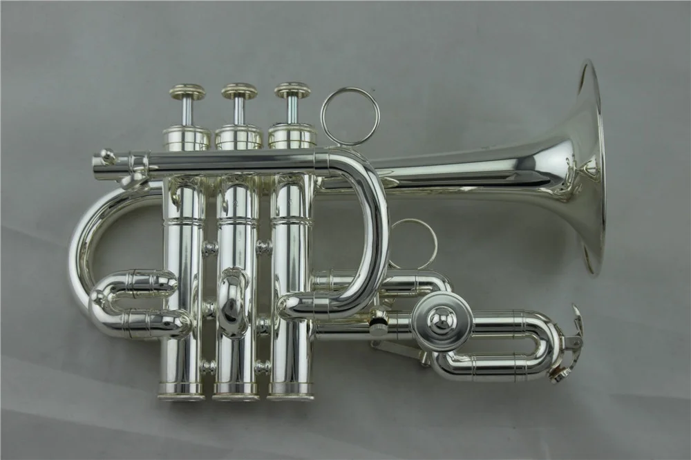 
High Grade professional silver plating Piccolo Trumpet 