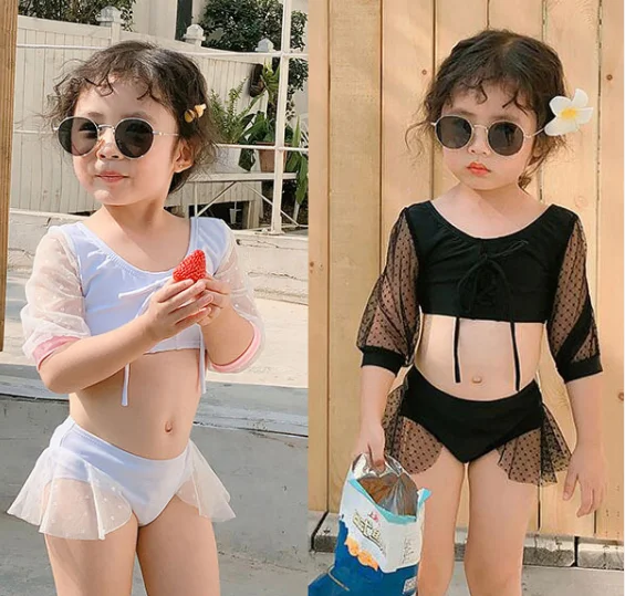 

2020 New style swimsuits for children long-sleeved girls swimwear kids anti-UV baby swimwear girls, Picture shown