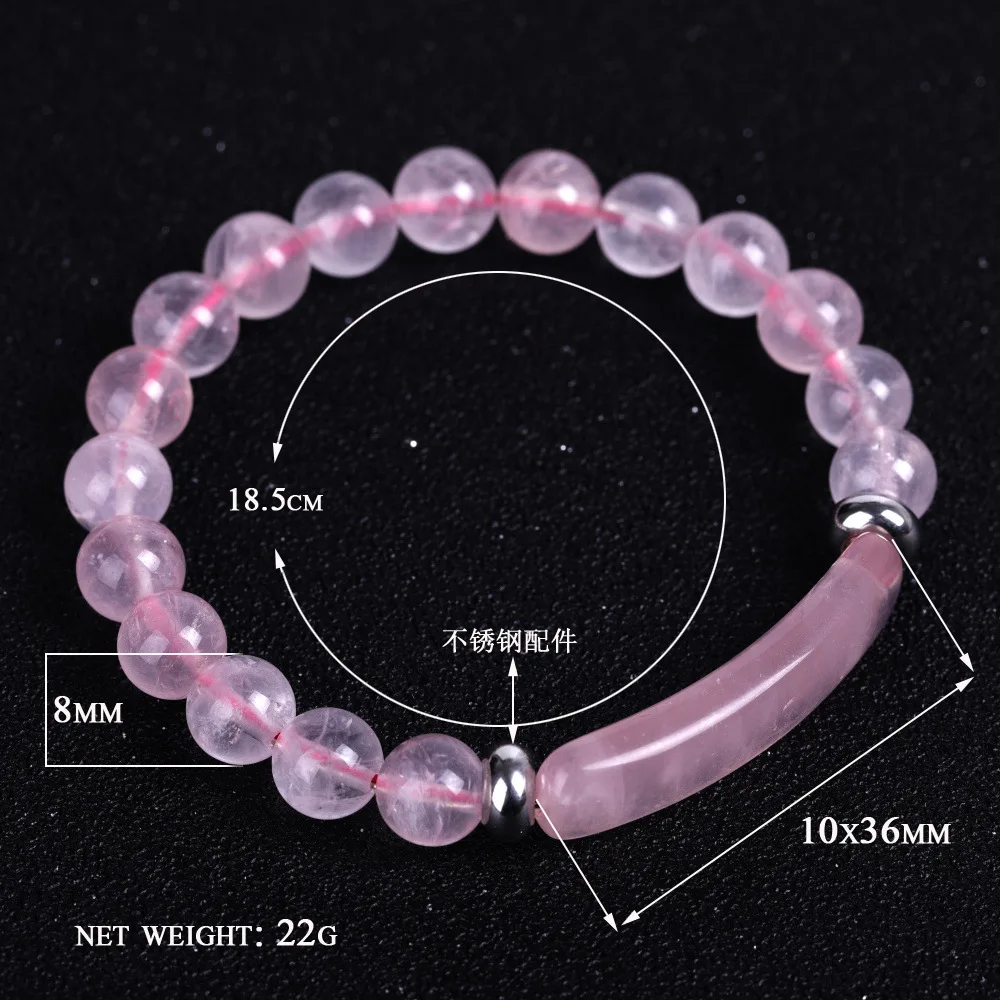 

Bestone Crystal Adjustable Stretch 8mm Round Yoga Crystal Natural Gemstone Bead Bracelet For Men Women