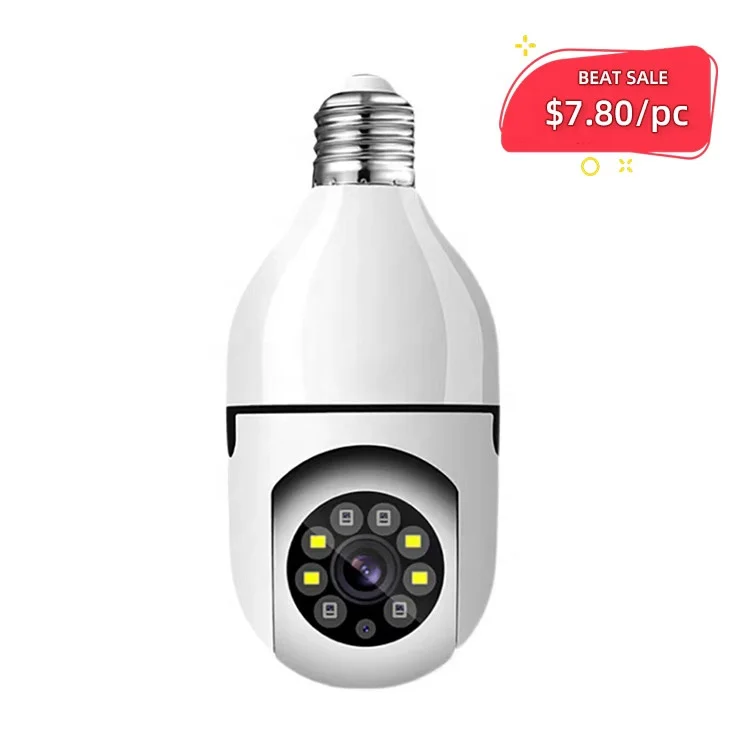 

E27 Socket Lamp Holder Full Color 1080P 360 Panoramic CCTV 2MP Wifi IP Camera PTZ Light Bulb Camera