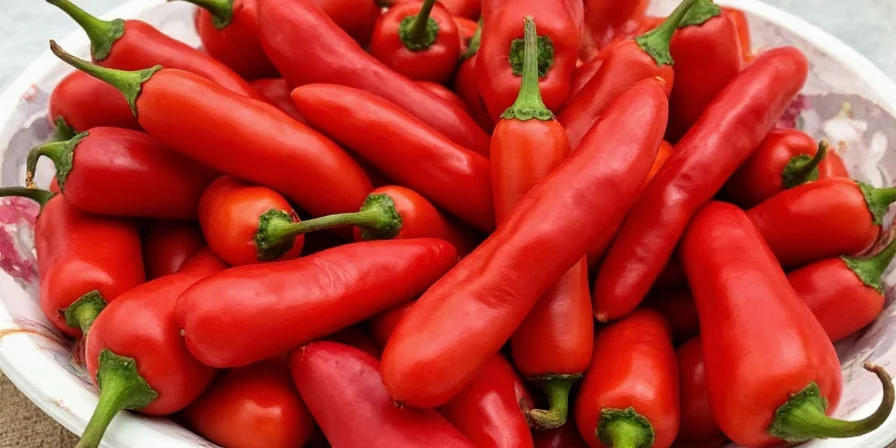 Side-by-side image of habanero and scotch bonnet peppers.