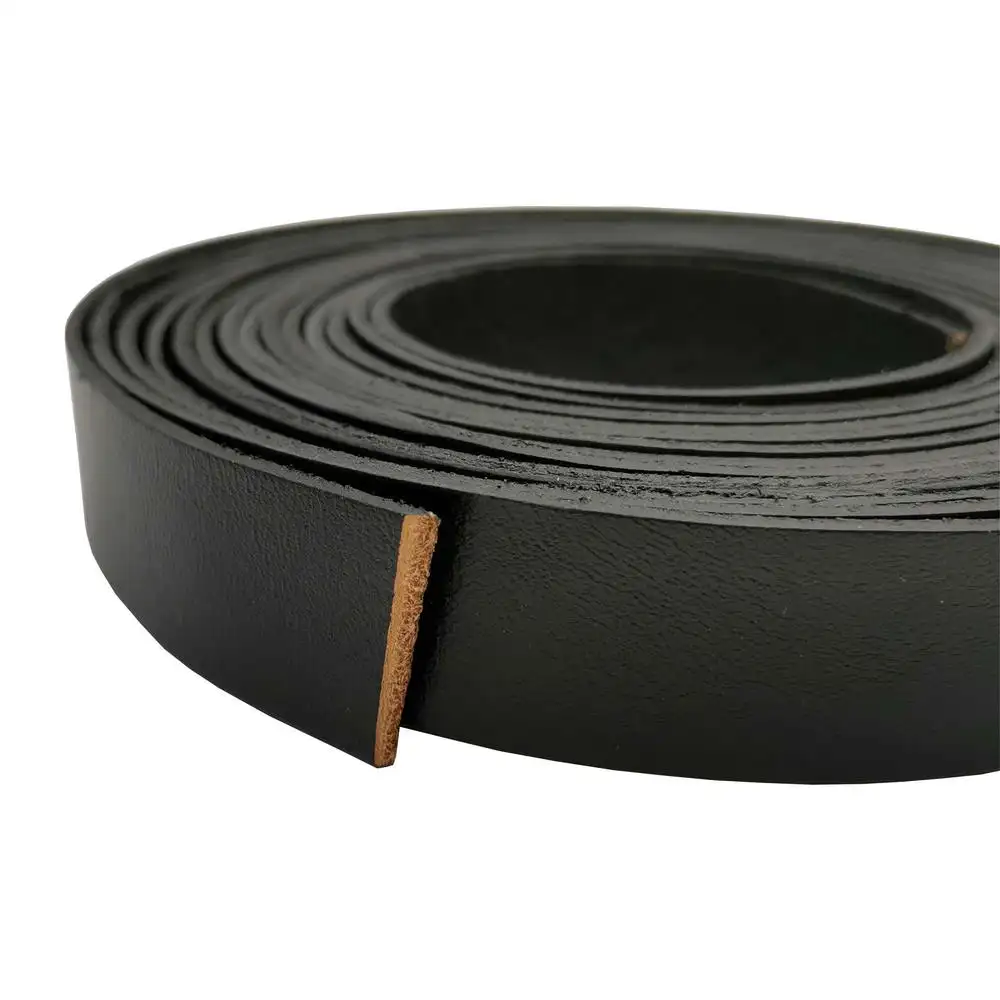 

15mm Wide 3/5 Inch Flat Leather Strip Genuine Cowhide Leather Band Black, We have more than 20 colors,visit store