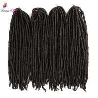 

20inch 90g/pack Crochet Braids Synthetic Braiding Hair Extension Afro Hairstyles Soft Faux Locs Brown Black Thick Full