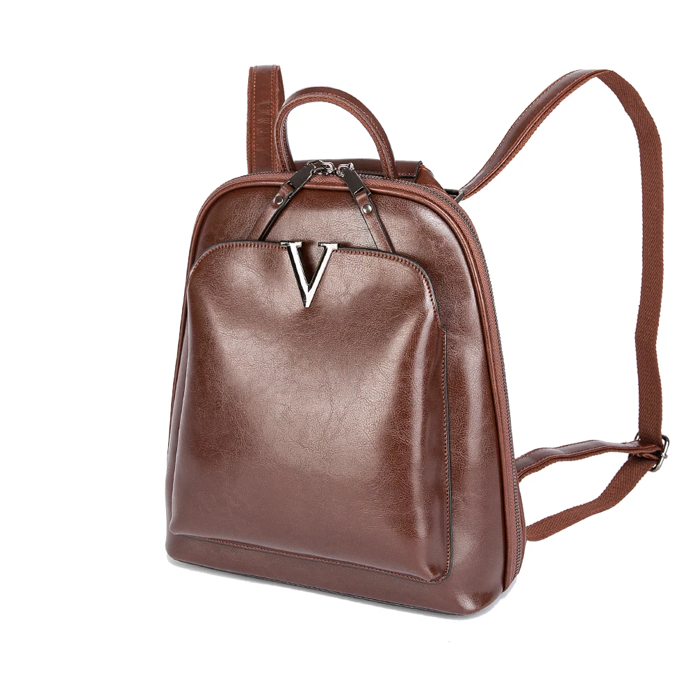 

custom fashion luxury leather handbag backpack anti theft purse for woman top quality leather
