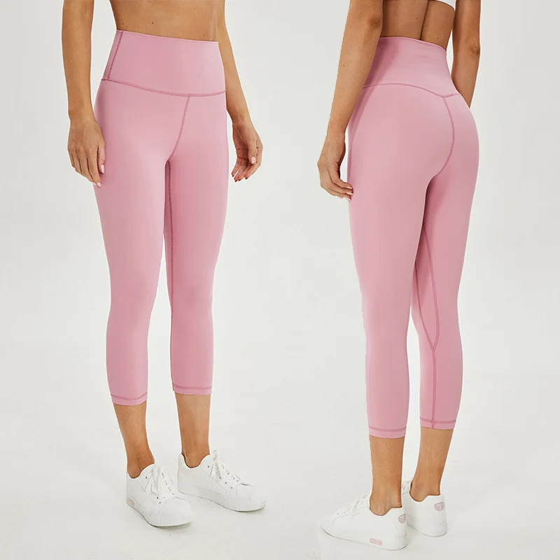 

Hot Sale Ultra Soft Double-layers Brushed Align Gym Yoga Pants for Women Yoga Capri Leggings