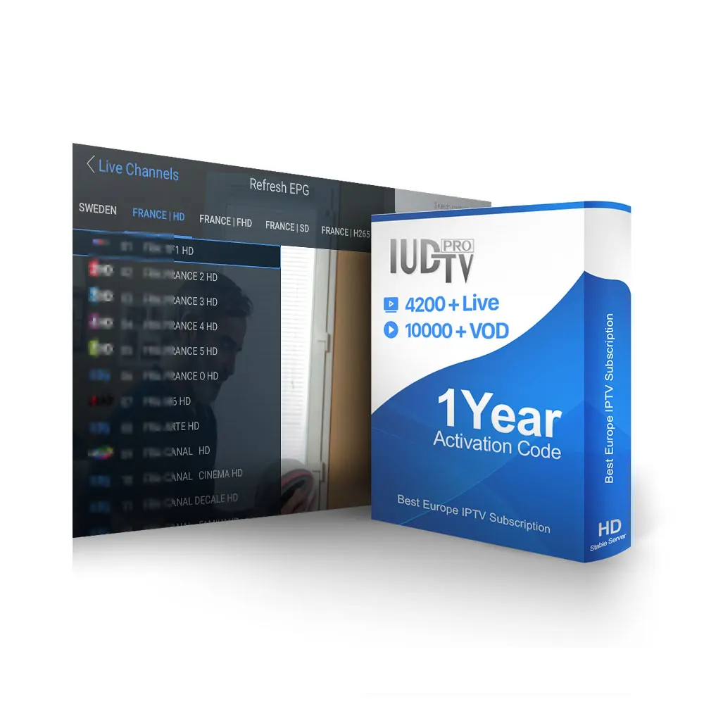 

European IPTV IUDTV 12 Months News IPTV Spain Channels with 24Hours IPTV Free Test Code Account IUDTV