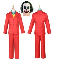 

2019 Movie Joker Joaquin Phoenix Arthur Fleck Cosplay Costume Mask Halloween Costume For Men Adult Carnival Party Dress Up Props