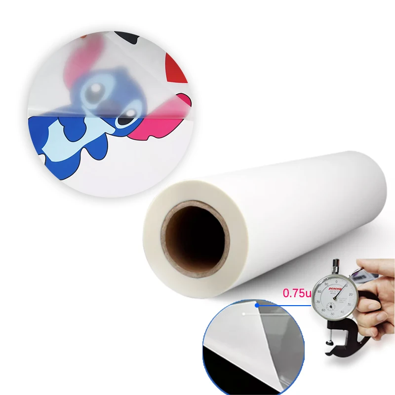 

30cm*100m 75U Thickness Release Pet Film Roll Double-sided Cold Peel Hot Peel Heat transparent Film 30cm for T-shirt DTF Printer