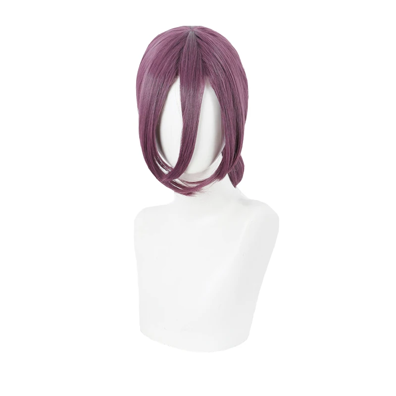 

Gray Purple Long Partial Bangs 16 INCH Anime Comic Exhibition Cosplay Hair High Temperature Silk COS Wig