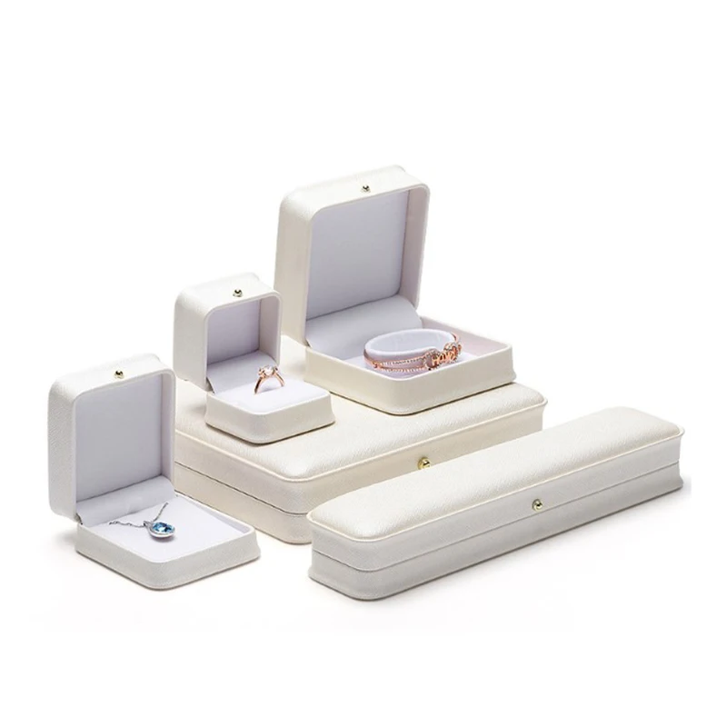 

Wholesale Custom White Velvet Small Ring Bearer Case Jewelry Boxes for Jewelry, Customized